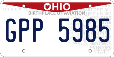 OH license plate GPP5985