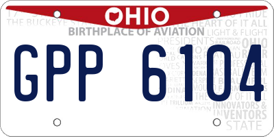 OH license plate GPP6104