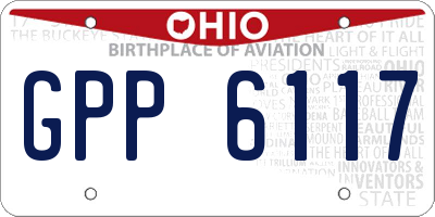 OH license plate GPP6117