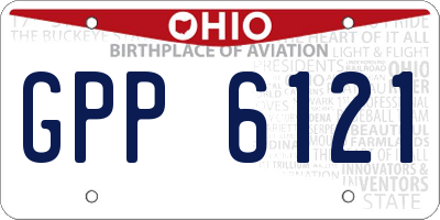 OH license plate GPP6121