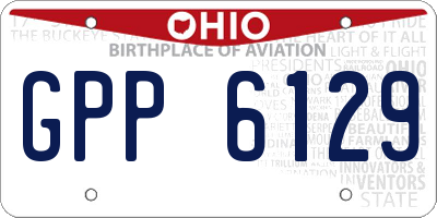 OH license plate GPP6129