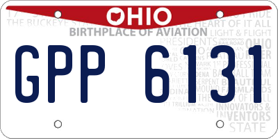 OH license plate GPP6131