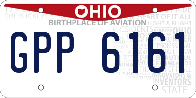 OH license plate GPP6161