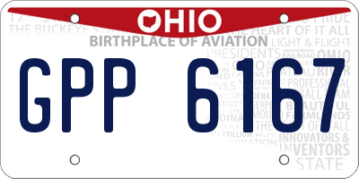 OH license plate GPP6167