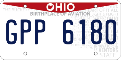 OH license plate GPP6180
