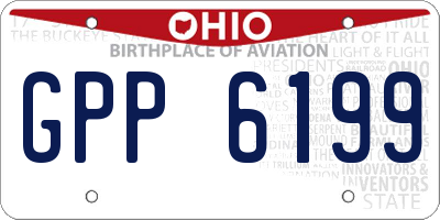 OH license plate GPP6199