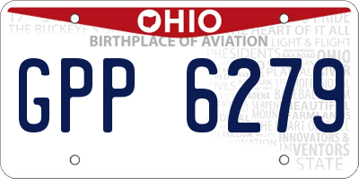 OH license plate GPP6279