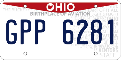 OH license plate GPP6281