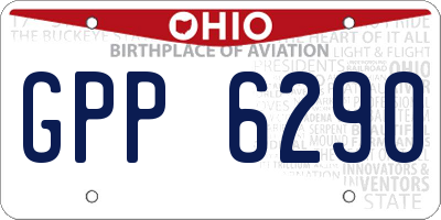 OH license plate GPP6290