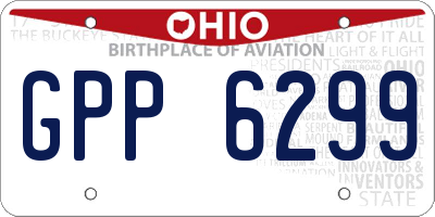 OH license plate GPP6299