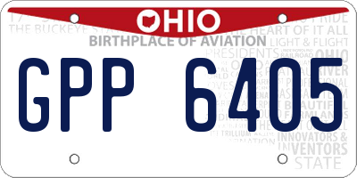 OH license plate GPP6405