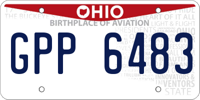 OH license plate GPP6483