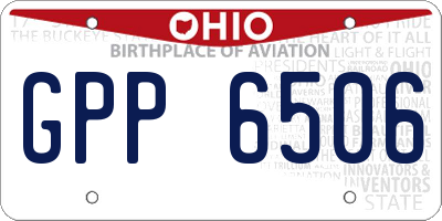 OH license plate GPP6506
