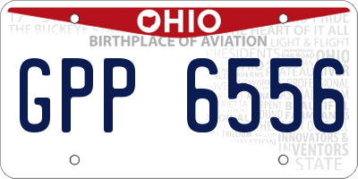 OH license plate GPP6556