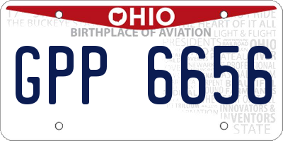 OH license plate GPP6656