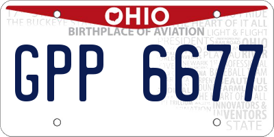 OH license plate GPP6677