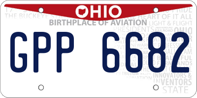 OH license plate GPP6682