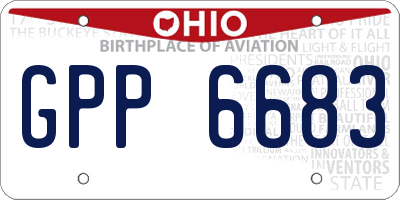 OH license plate GPP6683