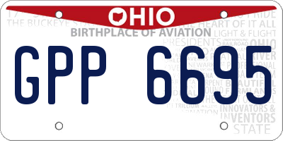 OH license plate GPP6695