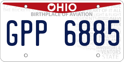 OH license plate GPP6885