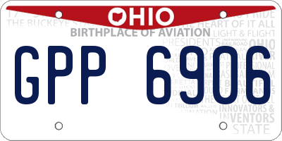 OH license plate GPP6906