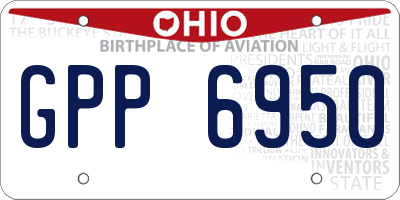 OH license plate GPP6950