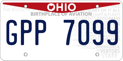 OH license plate GPP7099