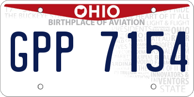 OH license plate GPP7154