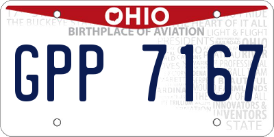 OH license plate GPP7167