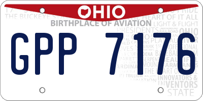 OH license plate GPP7176