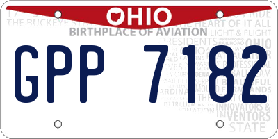 OH license plate GPP7182