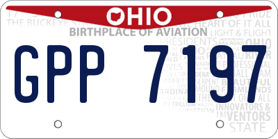 OH license plate GPP7197