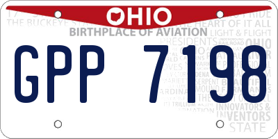 OH license plate GPP7198