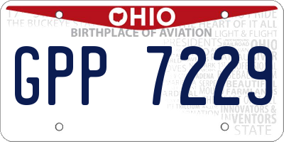 OH license plate GPP7229