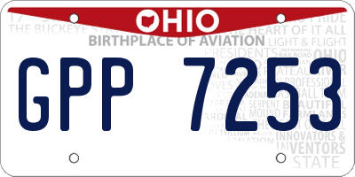 OH license plate GPP7253