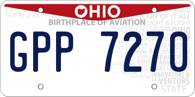 OH license plate GPP7270