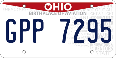 OH license plate GPP7295