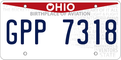 OH license plate GPP7318