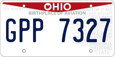 OH license plate GPP7327