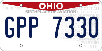 OH license plate GPP7330