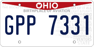 OH license plate GPP7331
