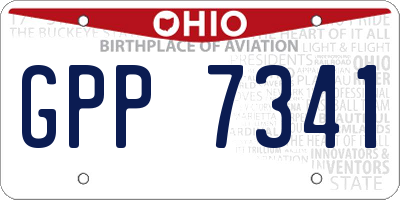 OH license plate GPP7341