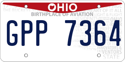 OH license plate GPP7364
