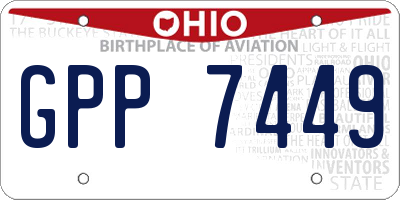 OH license plate GPP7449