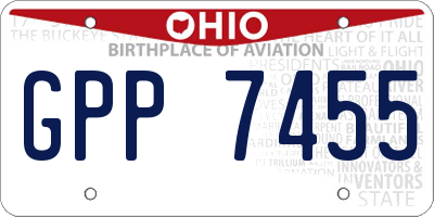 OH license plate GPP7455
