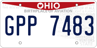 OH license plate GPP7483