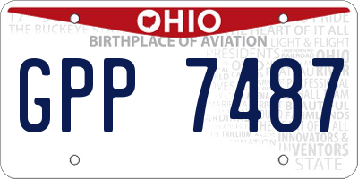 OH license plate GPP7487