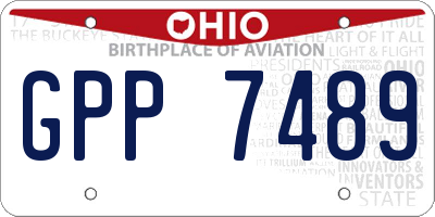 OH license plate GPP7489