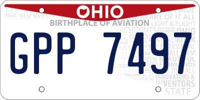 OH license plate GPP7497