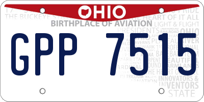 OH license plate GPP7515